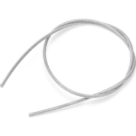 Câble en acier galvanisé gainé PVC 20 mètres pour suspension et travaux extérieurs