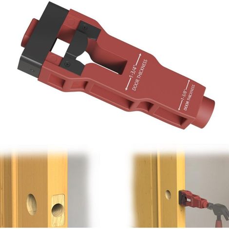 Outil professionnel pour tenons de loquet, kit d'installation monobloc rouge pour faciliter l'enlèvement de matière. (1/5)