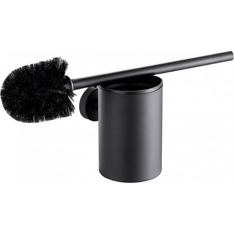 WC Suspendu Noir Support Mural Brosse de Toilette Noir 304 en Acier InoxydableLa taille est 38 9 13 (cm) (1/5)