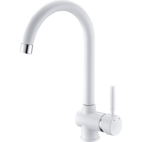 Grifo para lavabo de pie Lete Laveo blanco con caño en U (1/2)