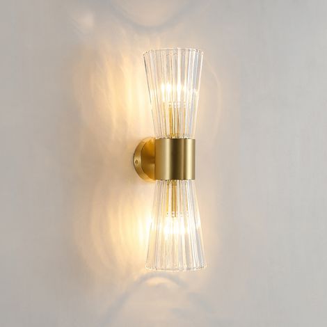 AUTRUCKER Applique murale moderne de style médiéval, éclairage intérieur par le haut et par le bas, éclairage d'ambiance pour salon, lumière chaude, E14 (1/5)