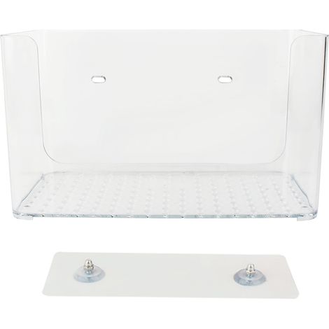 Rangement Cosmétique Mural - Boîte De Maquillage Transparente - Organisateur Salle De Bain Sans Perçage - 1 Pièce (1/5)