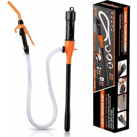 Pompe transfert electrique batterie – Carburant, gasoil, liquides – Tuyau inclus – Portable, arret auto (1/5)