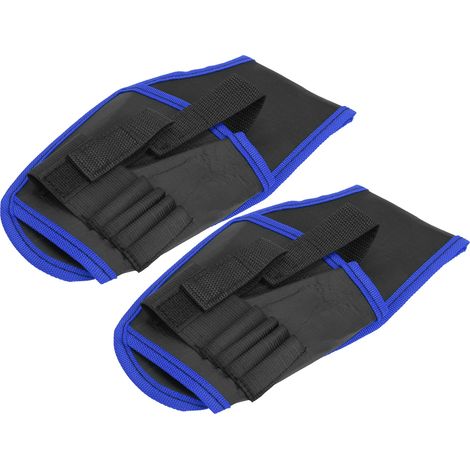 2Pcs Sacoche de Ceinture pour Perceuse sans Fil, Pochette Multifonction pour Outils d'Électricien Portable, Bordure Bleue