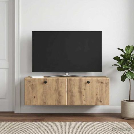 vidaXL Wall-Mounted TV Cabinet 98 x 31 x 30 cm Artisan Oak (1/5)
