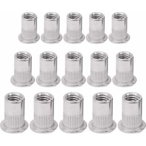 Offerta imperdibile - 90 pezzi di rivetti filettati, dadi a rivetto filettati, dadi a rivetto filettati a testa piatta, inserti per dadi a rivetto, dadi a testa filettata, M5 M6 M8 - Ternel, de (1/4)