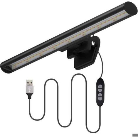 Lampe LED USB pour Écran d'Ordinateur Portable, 10 Luminosités, 3 Lumières Dimmables, Éclairage Professionnel (1/4)