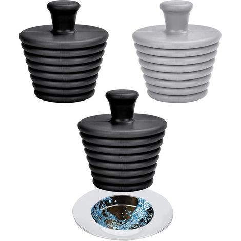 Linghhang – Set mit 3 Silikon-Spülbeckenstöpseln – Durchmesser 29 mm – Höhe 50 mm – Spiraldesign für optimale Abdichtung – Geeignet für Badewannen und Waschbecken (1/5)