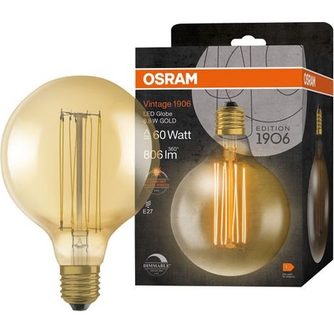 Globo 1906 125mm Claro Hilo Fino Oro 8.8w E27 Caliente - Osram