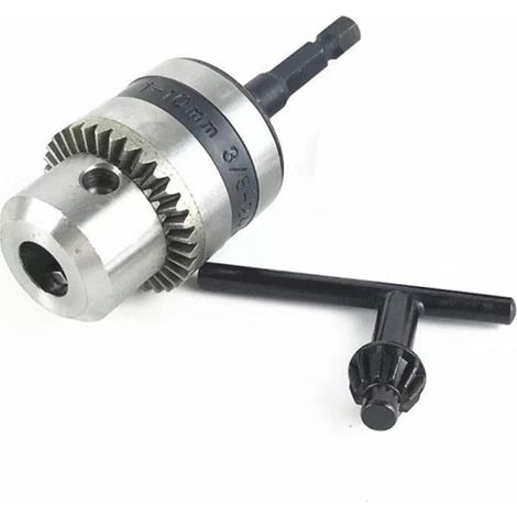 3/8"-Elektrobohrfutter-Adapter mit 1/4"-Schnellwechsel-Sechskantschaft: Verwandelt einen Schlagschrauber und einen Schraubenschlüssel in eine Bohrmaschine.