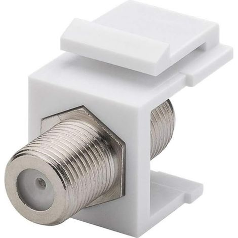 Prise Femelle F - 1 Unité - Plastique - Module Keystone Sat/Antenne - Pour Panneau De Brassage (1/4)