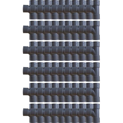60 tés pied de biche PVC 87°30 Femelle Femelle Ø40 - First Plast (1/5)
