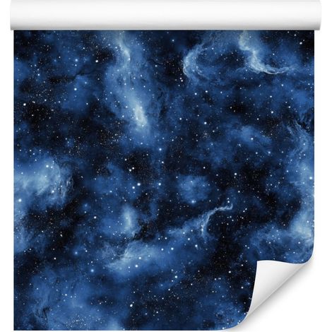 Aquarell-Galaxie-Tapete, Marineblau und Blau, Marineblauer Hintergrund, 50 x 1000 cm (1/5)