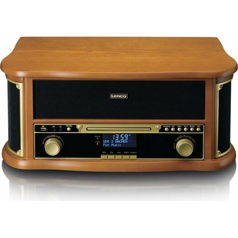 Lenco TCD-2571WD Sistema audio giradischi design vintage 10 W Legno