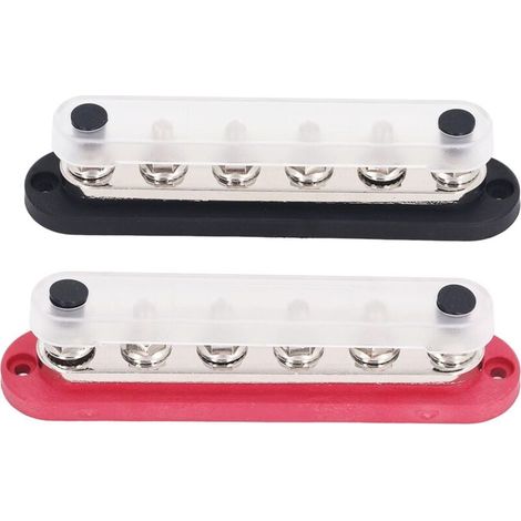 Stück M8 300A 12-48V Stromverteilerblock aus Messing, Sammelschienen-Klemmenblock aus Edelstahl für Auto, Boot, Marine (1/4)