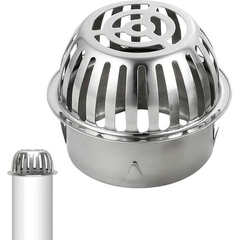 Pair - Crépine de gouttière en acier inoxydable Protection de gouttière Protège contre la contamination des tuyaux de toit, des feuilles, de la mousse Aide à un drainage facile (convient aux tuyaux de (1/5)