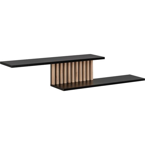 Etagère murale "Cameron" - Noir/Beige - L 160 x H 30 x P 25 cm - Livraison gratuite