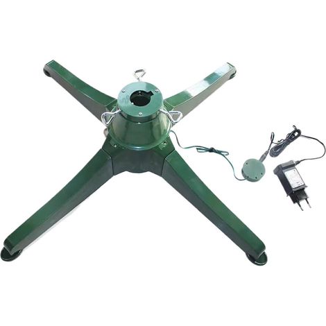 1 Support rotatif pour sapin de Noël, télécommande, 360°, silencieux, jusqu'à 2,74 m, 54 kg, 3 ports lumineux (1/5)
