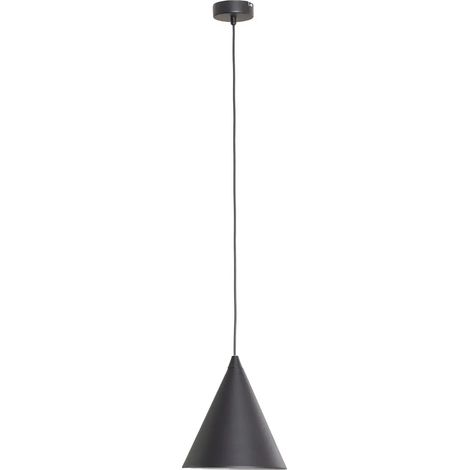 [GEBRAUCHT] B-Ware Hängeleuchte Pendelleuchte Form Deckenlampe Metall Kegel Form E27 ø24cm Schwarz