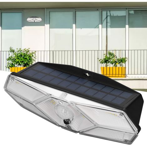 Wasserdichte Solar-Außenleuchte mit 104 LEDs, PIR-Bewegungsmelder und 3 Beleuchtungsmodi, ideal für Garage, Terrasse, Einfahrt, Veranda und Garten. (1/5)