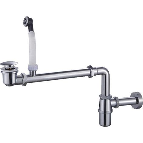Sifone salvaspazio con piletta click clack Ø 72  Tecom