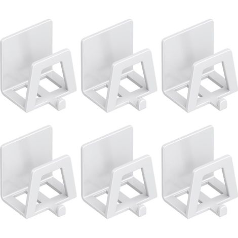 Filiyano-(Blanc) Lot de 6 porte-éponges autocollants en acier inoxydable pour évier (1/5)