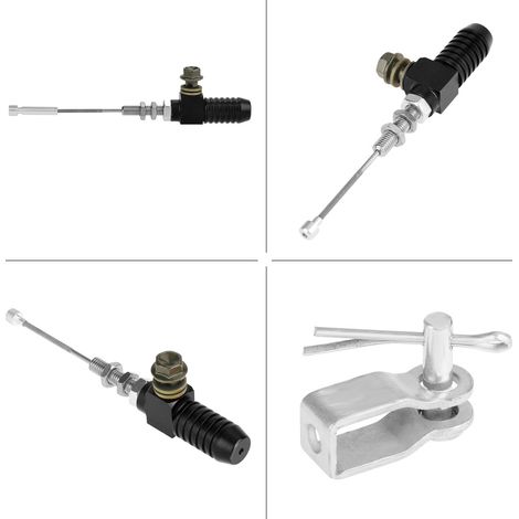 Kit Embrayage Hydraulique Universel Moto - Maître-Cylindre Tige de Pompe Frein Noir M10x1.25mm (1/4)