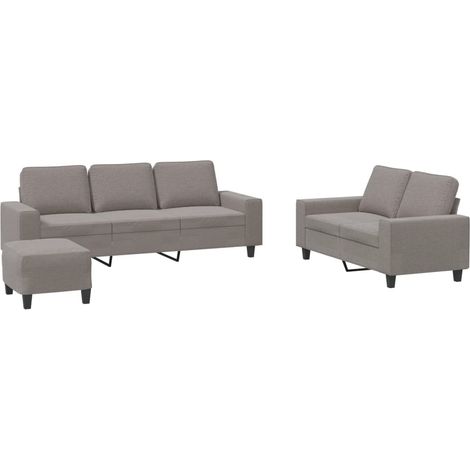 Maison Exclusive - Set di Divani 3 pz Tortora in Tessuto