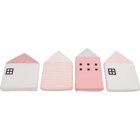 barrières de sécurité en coton pour bébé, en forme de maison, amovibles et lavables, anti-collision, pour la chambre de bébé (1/5)