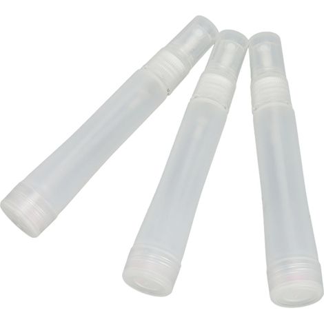 Lot de 3 flacons vaporisateurs de parfum transparents de 10 ml, rechargeables, à brume fine, vides, pour échantillons de parfum portables. (1/5)