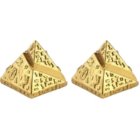 Modèle Pyramidal Décoratif en Résine Or 2pcs pour Table de Sable et Décoration Maison Design Délicat et Couleurs Vives (1/5)