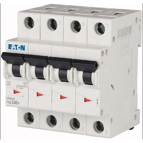 Eaton faz-c40/4 interruttore magnetotermico 10ka 4p c 40a 279065