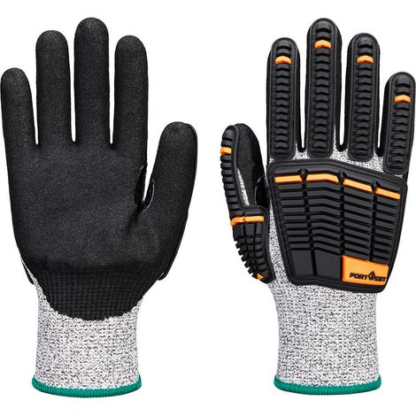Guanto Impact C13 Mousse di Nitrile - Taglia XS - Grigio/nero - Portwest