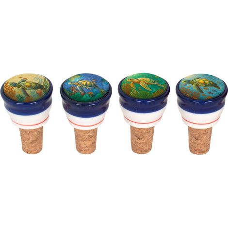 Signes Grimalt Tapón Novedad  Tapon Vino Tortugas Expositor Novedad Azul 4x4x7cm 39658