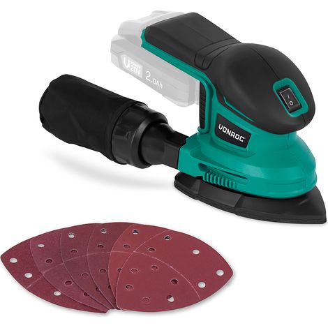 Deltaschleifer - 20V - Exkl. Akku und Ladegerät - Inkl. Staubbeutel und 6 Schleifpapiere