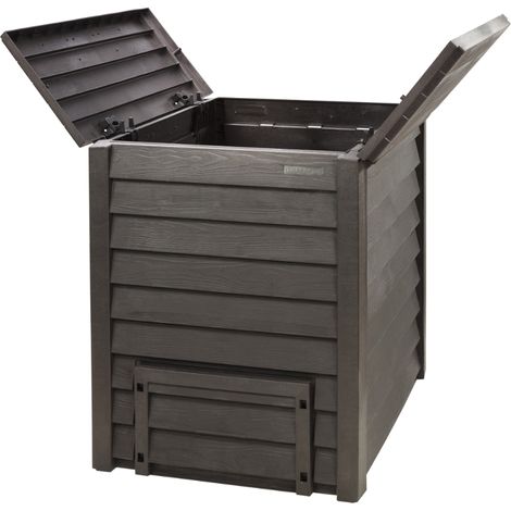 GARANTIA THERMO-WOOD compostiera 600 litri incl. griglia di fondo antracite-marrone (1/3)