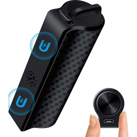 Enregistreur vocal magnétique espion 128 Go, enregistrement continu pendant 30 jours, mini dictaphone avec commande vocale, enregistrement par simple pression, rechargeable par USB XXW (1/4)