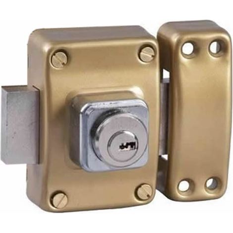 Verrou Alpha 2 entrées Cylindre 40 mm ø 22 mm Doré (1/2)