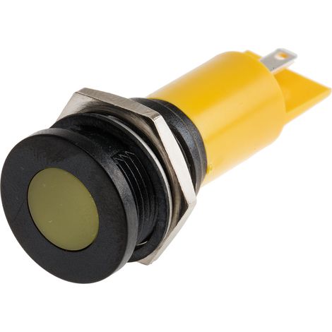 Voyant LED lumineux Jaune RS PRO, dia. 16mm, 230V c.a., IP67 ( Prix pour 1 )