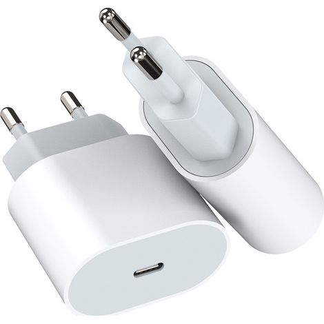 Chargeur rapide PD 20W prise européenne, kit adaptateur avec câble de chargement 1 mètre pour smartphone (1/4)
