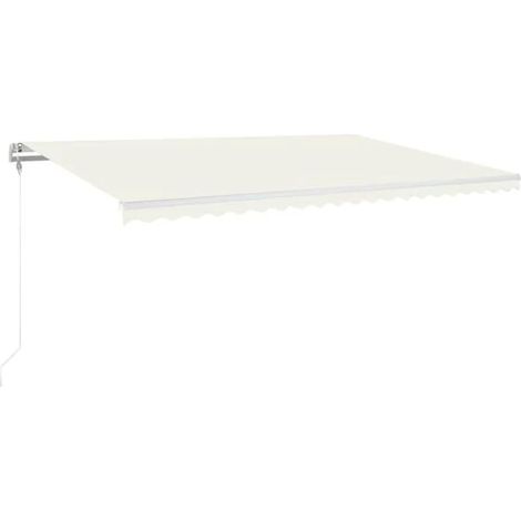 Store banne rétractable automatique, 500 x 350 cm, beige (1/2)