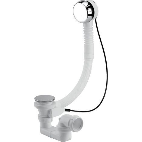 Nicoll – Vidage baignoire automatique à câble 650 mm – Corps polypropylène – Clapet inox 70 mm – Installation rapide et simple (1/5)