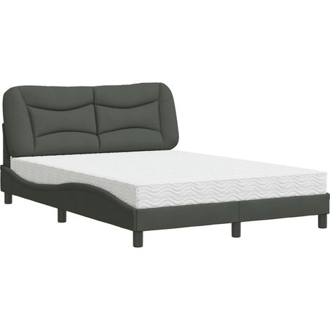 Maison Exclusive - Letto con Materasso Hvar Grigio Scuro 120x200 cm Tessuto (1/5)