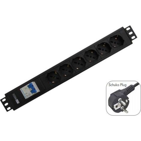 WP WPN-PDU-G02-12 Verlängerungskabel 2 m 12 AC-Ausgänge Schwarz