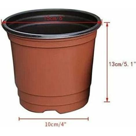 50pcs 15cm Pots de fleurs en plastique Pot de semis Conteneur de plantes à fleurs pour pépinières (1/4)