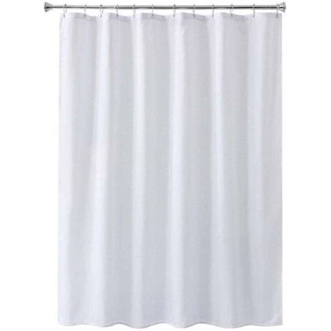 Rideau de douche en polyester épais, uni, imperméable et résistant aux moisissures, idéal pour les salles de bains et les hôtels. Ce rideau de séparation uni en polyester blanc (120 g/m², 120 x 200 cm (1/4)