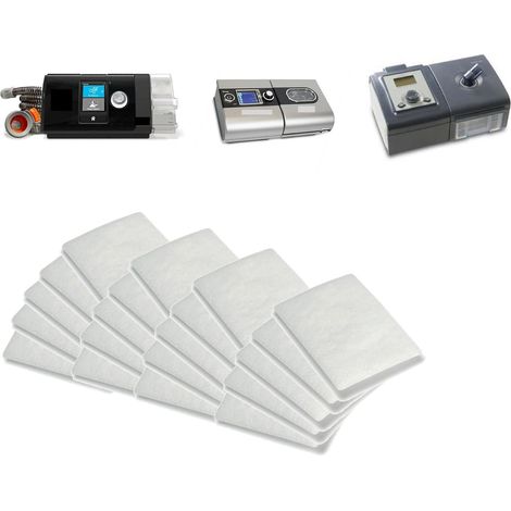 Filtros CPAP, filtros de repuesto desechables premium para máquinas CPAP ResMed AirSense 10, AirCurve 10, S9 y AirStart (paquete de 50) (1/5)