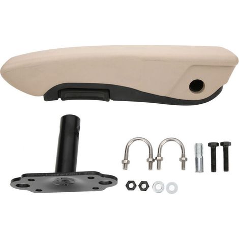 Adjustable, shock-resistant car seat armrest, right side, beige, for cars, trucks, pickups (1/4)