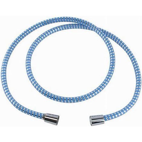 Cleafe - Tubo Ricambio Laccio Flessibile Doccia 1.5 Mt Laccio Pvc Rivestimento Blu 87296 -