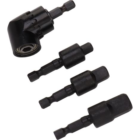 Adaptateur de douille avec tige hexagonale rotative à 360°, adaptateur de perçage, foret à angle de 105°. (1/5)